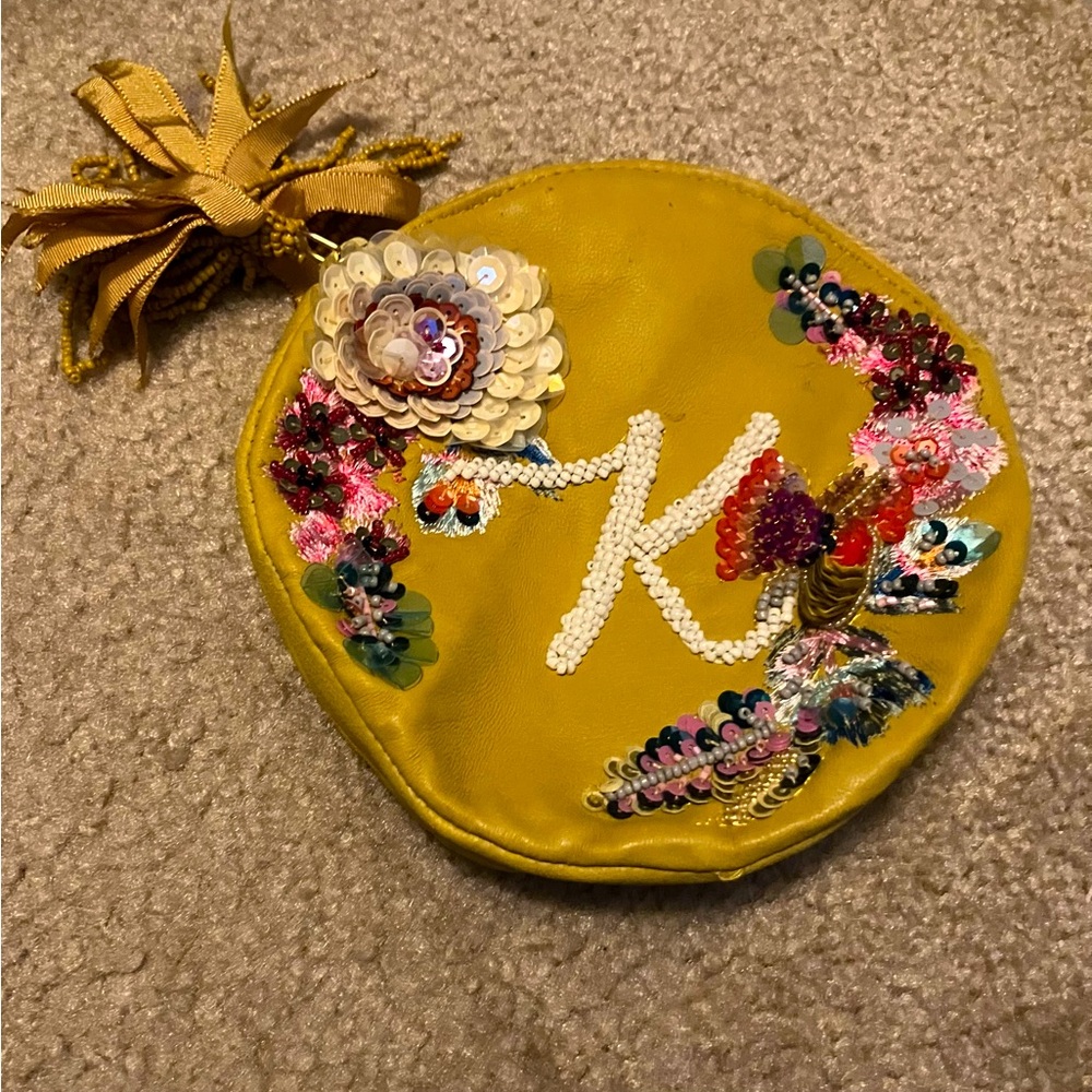 Anthropologie initial K clutch